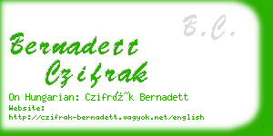 bernadett czifrak business card